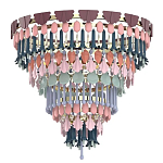 Люстра круглая с декором из разноцветных элементов в виде листьев Changing Seasons варинант исполнения - 1 | Loft Concept в Новосибирске