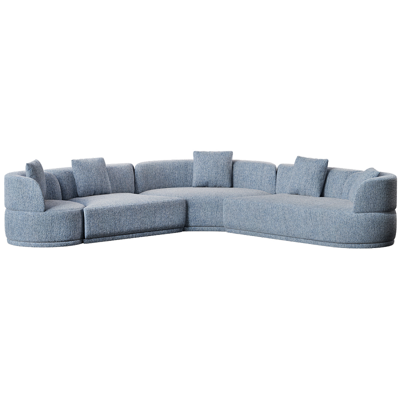 Угловой модульный диван Calypso с поворотным механизмом  Голубой в Новосибирске | Loft Concept 