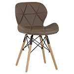 Стул с коричневым сиденьем из экокожи JEROEN варинант исполнения - 1 | Loft Concept в Новосибирске