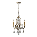 Люстра с 4-мя лампами и стеклянными подвесками в классическом стиле Feiss варинант исполнения - 2 | Loft Concept в Новосибирске