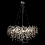 Люстра подвесная с прозрачными стеклянными подвесками в форме капель Диаметр 80 см Droplet Chandelier варинант исполнения - 3 | Loft Concept в Новосибирске