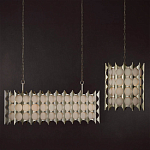 Подвесной светильник в форме цилиндра с фактурным серебряным каркасом и тканевым абажуром Silver Honeycomb варинант исполнения - 3 | Loft Concept в Новосибирске