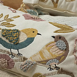 Чехол на подушку с кисточками и вышивкой птиц Ethnic mix Birds Rect варинант исполнения - 7 | Loft Concept в Новосибирске