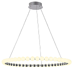 Люстра светодиодная кольцевая с круглыми плафонами белого цвета PEARLS Suspension 80 варинант исполнения - 2 | Loft Concept в Новосибирске