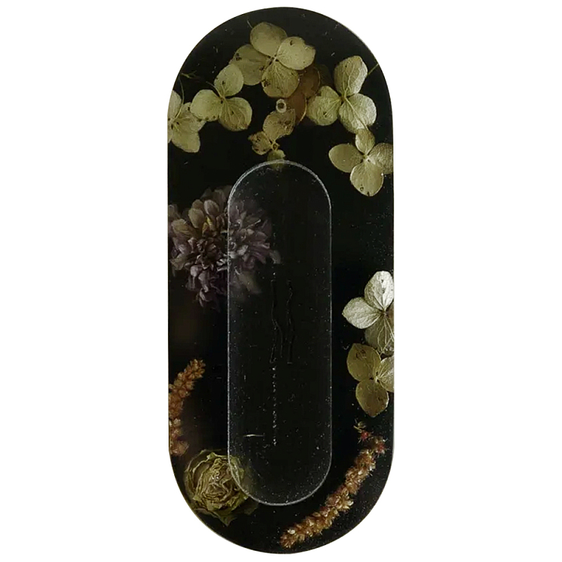 Подставка под благовония из эпоксидной смолы с цветами черная Epoxy Resin Flowers Incense Oval Stand Black Черный Подставка под благовония из эпоксидной смолы с цветами черная Epoxy Resin Flowers Incense Oval Stand Black Черный в Новосибирске | Loft Concept