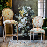 Барный стул из массива бука светло-зеленый с растительным орнаментом Raffael Angel Green Bar stool варинант исполнения - 8 | Loft Concept в Новосибирске