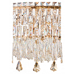 Люстра круглая с хрустальными подвесками на золотистом каркасе Roul Crystal Light варинант исполнения - 10 | Loft Concept в Новосибирске