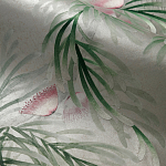 Обои ручная роспись Silk Tree Colourway SC-92 on Crackled Silver on Shell Pink metallic silk варинант исполнения - 1 | Loft Concept в Новосибирске