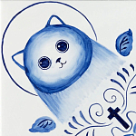 Плитка с узором Котики варинант исполнения - 2 | Loft Concept в Новосибирске