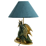 Настольная лампа с абажуром Дракон Green Dragon Синий абажур варинант исполнения - 4 | Loft Concept в Новосибирске