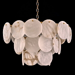 Люстра трехъярусная с подвесками из округлых элементов Cryptocrystalline Stone варинант исполнения - 1 | Loft Concept в Новосибирске