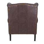 Кресло из натуральной кожи на 4-х деревянных ножках из массива бука Thomas Armchair brown варинант исполнения - 3 | Loft Concept в Новосибирске