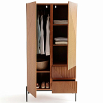 Шкаф с геометрическим рисунком на дверцах Anders Dark Wood варинант исполнения - 4 | Loft Concept в Новосибирске