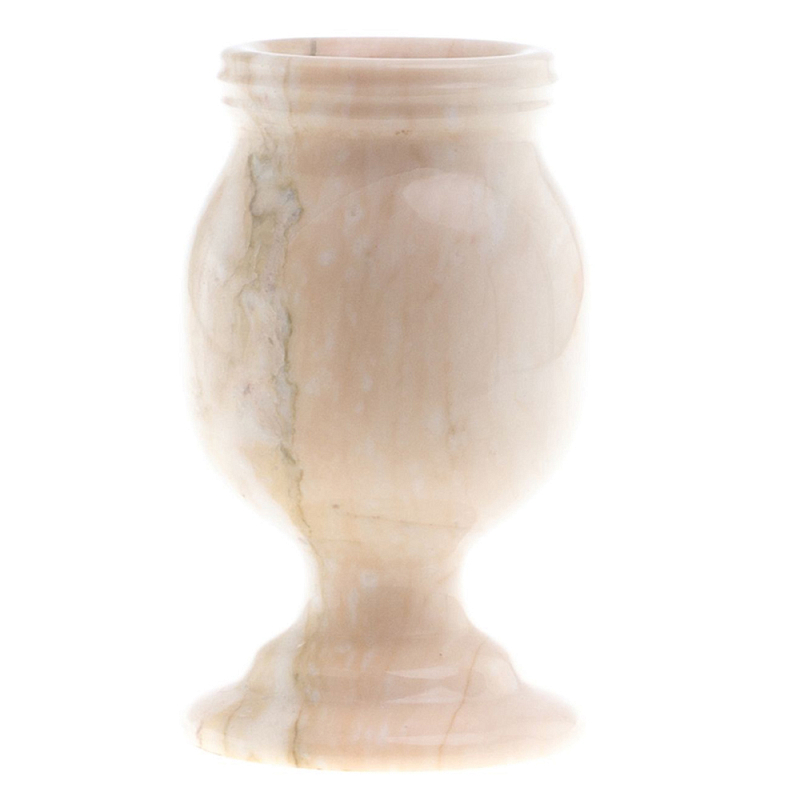 Ваза для цветов из натурального мрамора  Marble Vase 2 Бежевый в Новосибирске | Loft Concept 