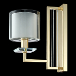 Бра с геометрическим каркасом из металла и цилиндрическим стеклянным плафоном Laurent варинант исполнения - 8 | Loft Concept в Новосибирске