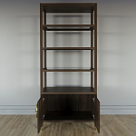 Стеллаж со стеклянными полками Elsa Dreams Walnut варинант исполнения - 4 | Loft Concept в Новосибирске