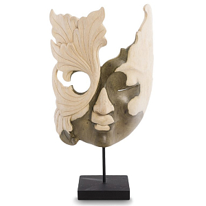 Маска ручной работы деревянная резная Mask Flower