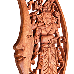 Панно из дерева Ганеша и месяц Panel With Animals варинант исполнения - 3 | Loft Concept в Новосибирске