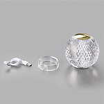 Настольная лампа с прозрачным шарообразным плафоном на цилиндрической подставке Crystal Globule варинант исполнения - 3 | Loft Concept в Новосибирске