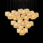 Люстра подвесная с квадратными плафонами из натурального камня Glowing Spheres варинант исполнения - 6 | Loft Concept в Новосибирске