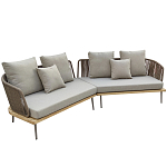 Диван садовый угловой Counter серый варинант исполнения - 1 | Loft Concept в Новосибирске