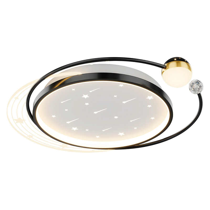 Потолочный светильник с эффектом звездного неба Space of Magic Черный Золотой Белый в Новосибирске | Loft Concept 