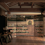 Обои ручная роспись The Art of Learning and Steps for the Flowers by Teo Yang Special Colourway on purple painted Xuan paper варинант исполнения - 1 | Loft Concept в Новосибирске