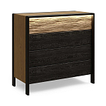 Комод 4 ящика с подсветкой на рельефном фасаде Warm Industrial варинант исполнения - 3 | Loft Concept в Новосибирске