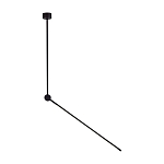 Потолочный светильник черного цвета с поворотным вытянутым плафоном Trumpet tube варинант исполнения - 1 | Loft Concept в Новосибирске