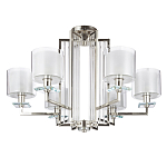 Люстра с 6-ю цилиндрическими плафонами из стекла Laurent варинант исполнения - 3 | Loft Concept в Новосибирске