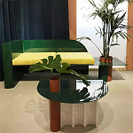 Дизайнерский журнальный стол с рельефным основанием Dutynor варинант исполнения - 3 | Loft Concept в Новосибирске