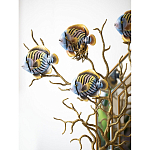 Ваза зеленая с бронзовыми ветвями и фарфоровыми рыбками Eden Garden варинант исполнения - 2 | Loft Concept в Новосибирске