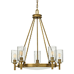  Люстра с 5-ю цилиндрическими плафонами из стекла с пузырьками Hinkley варинант исполнения - 7 | Loft Concept в Новосибирске