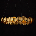 Люстра круглая из многослойных золотых дисков Metal Disc Chandelier варинант исполнения - 6 | Loft Concept в Новосибирске