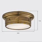 Потолочный светильник круглый цвета состаренная латунь Modern Simple Ceiling Light варинант исполнения - 5 | Loft Concept в Новосибирске