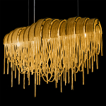 Люстра подвесная с металлическими цепочками и изогнутыми металлическими дугами 72 см Atlantis Chain варинант исполнения - 19 | Loft Concept в Новосибирске