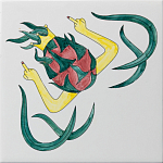 Плитка дизайнерская Драконий фрукт варинант исполнения - 2 | Loft Concept в Новосибирске