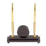 Часы настольные с двумя ручками из натурального камня Stone Clock варинант исполнения - 7 | Loft Concept в Новосибирске