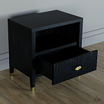 Прикроватная тумбочка с полкой Elsa Dreams Black варинант исполнения - 2 | Loft Concept в Новосибирске