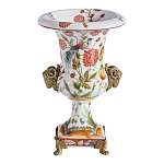 Ваза из фарфора с бронзовыми Овнами Bronze Aries варинант исполнения - 1 | Loft Concept в Новосибирске