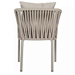 Стул серо-бежевый с декоративным плетением на спинке и подлокотниках Chair Weave варинант исполнения - 4 | Loft Concept в Новосибирске