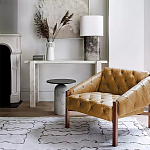 Дизайнерский журнальный стол с чёрной круглой столешницей Visanyp варинант исполнения - 3 | Loft Concept в Новосибирске