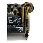 Диван в Лофт Честерфильд граффити из винтажной кожи GRAFFITI PARA Chesterfield варинант исполнения - 6 | Loft Concept в Новосибирске