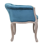Кресло низкое в стиле прованс Louis French Armchair blue velour варинант исполнения - 1 | Loft Concept в Новосибирске