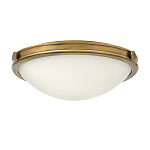 Потолочный светильник цвета латунь с полусферическим матовым белым плафоном Hinkley варинант исполнения - 4 | Loft Concept в Новосибирске