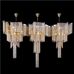 Люстра большая из золотистых металлических цепочек Atlantis Chain варинант исполнения - 1 | Loft Concept в Новосибирске