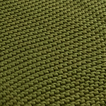 Плед из хлопка жемчужной вязки оливкового цвета Waffle Comfort варинант исполнения - 3 | Loft Concept в Новосибирске