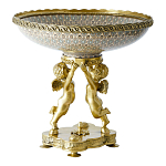 Чаша фарфоровая на двух бронзовых ангелах Eden Garden варинант исполнения - 2 | Loft Concept в Новосибирске