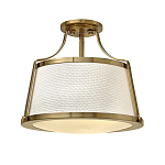 Потолочный светильник со светлым текстильным абажуром Hinkley варинант исполнения - 5 | Loft Concept в Новосибирске