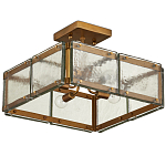 Потолочный светильник квадратный из толстого литого стекла Cast Glass варинант исполнения - 5 | Loft Concept в Новосибирске